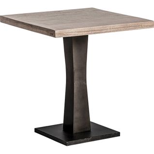 Table De Bar Industrielle En Bois De Manguier Noir Vieilli