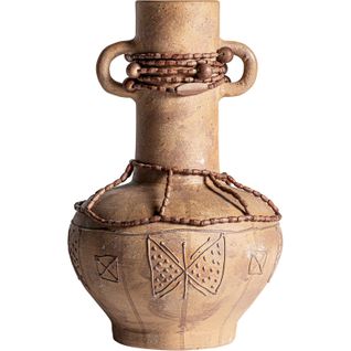 Vase Terracotta Marron Finition Vieillie Style Éclectique