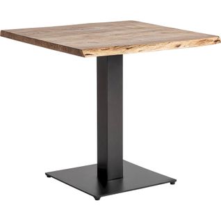 Table De Bar Industrielle En Bois D'acacia Noir Finition Naturelle