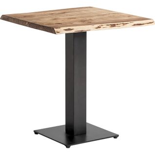 Table De Bar Industrielle En Bois D'acacia Finition Naturelle Marron