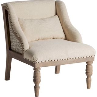 Fauteuil Colonial En Bois De Manguier Marron Finition Vieilli