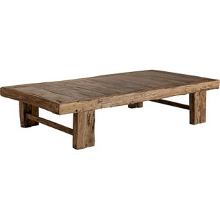 Table Basse En Teck Naturel Style Ethnique Marron Chaleureux