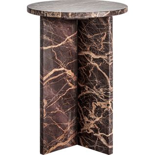 Table D'appoint En Marbre Noir Aux Lignes Contemporaines