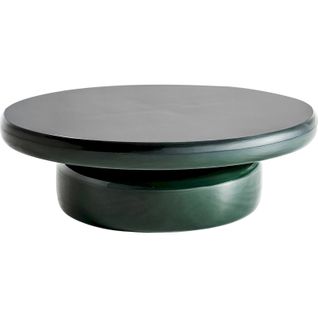 Table Basse Contemporaine Crème Finition Brillante Élégante