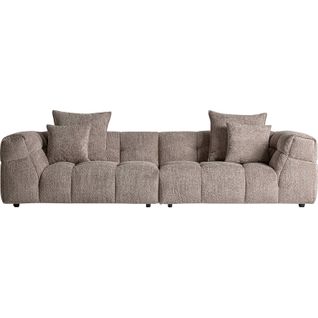 Sofa Contemporain Marron Finition Marbrée Confort Plume De Qualité