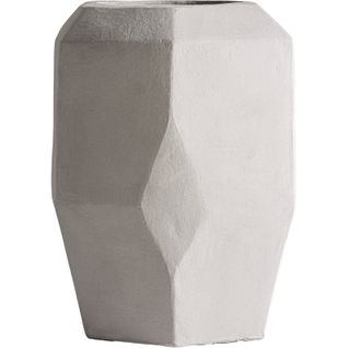 Jarre Contemporaine En Ciment Gris Finition Mate Élégante