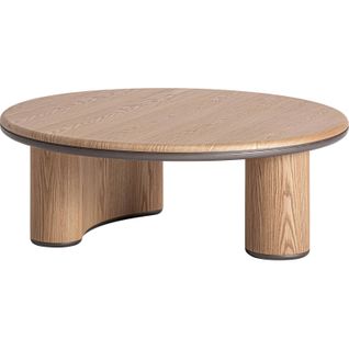 Table Basse Contemporaine En Bois Mdf Finition Brillante Brun Clair