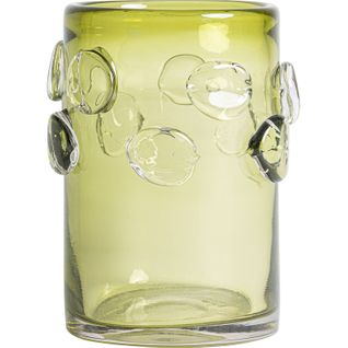 Vase Décoratif En Verre Vert Translucide Style Classique