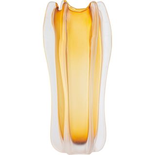 Vase Mizuki En Verre Ambré Style Contemporain Élégant