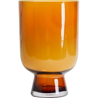 Vase Décoratif En Verre Ambré Style Classique Translucide