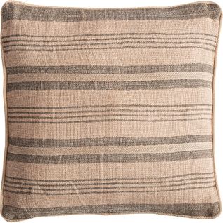 Coussin En Jute Beige Motif Géométrique Style Classique Élégant