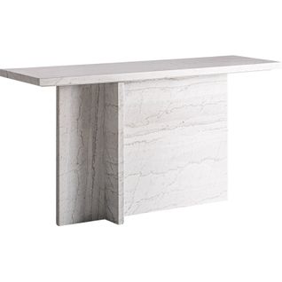 Console En Marbre Blanc Cassé Contemporain Finition Brillante
