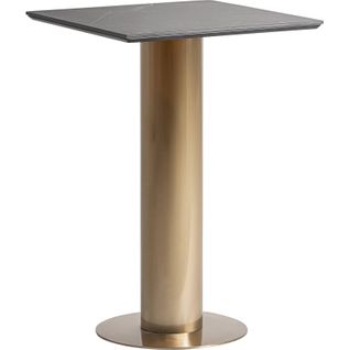 Table De Bar Art Déco En Acier Doré Finition Vieilli