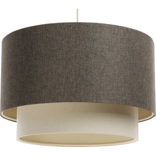 Suspension Boho Élégant En Tissu Crème Pour Salon Ou Chambre D. 40 Cm - H25 Cm Beige