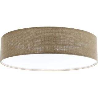 Plafonnier Tissu Boho Élégant Lumière Douce Compatible LED D. 50 Cm - H20 Cm Marron