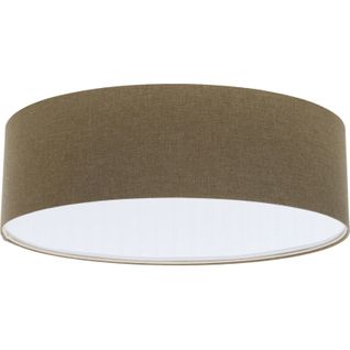 Plafonnier Tissu Blanc Boho Élégant Lumière Douce Et Design D. 40 Cm - H20 Cm Marron