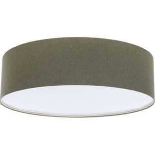 Plafonnier Tissu Blanc Effet Structuré Ambiance Boho Élégant D. 40 Cm - H20 Cm Vert