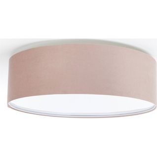 Plafonnier Rose Poudré Tissu Enfant Lumière Douce Ajustable D. 60 Cm - H20 Cm Rose