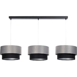 Suspension Élégante Duo Textile Noir Et Gris Réglable Design