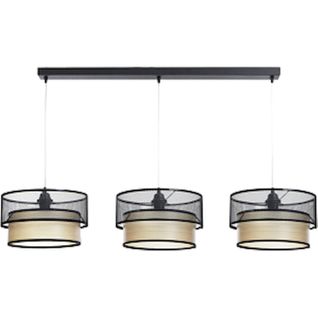 Suspension Élégante Effet Bois Lumière LED Design Ajustable