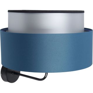 Applique Murale Élégante Bleu Nuit Effet Lumineux Argent Satiné