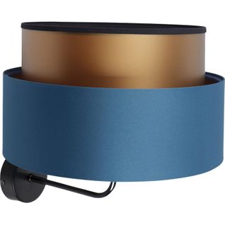 Applique Murale Élégante Bleu Nuit Effet Cuivre Lumineux