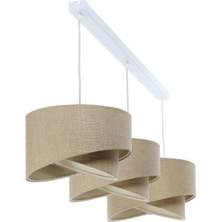 Suspension Boho En Jute Et Lin Style Naturel Réglable