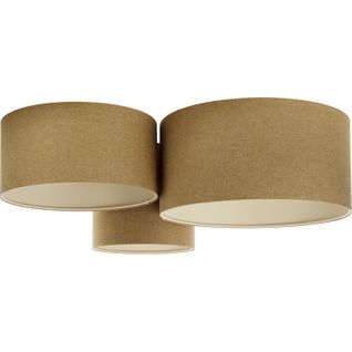 Plafonnier Boho Élégant Tissu Crème Lumière Douce Ajustable