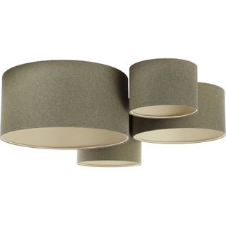 Plafonnier Boho Élégant Tissu Crème Pour Salon Ou Chambre