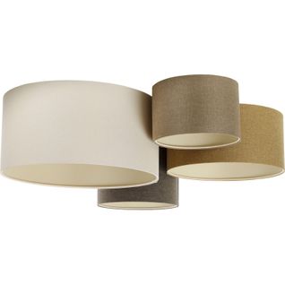 Plafonnier Boho Élégant Tissu Crème Ajustable Ambiance Chaleureuse