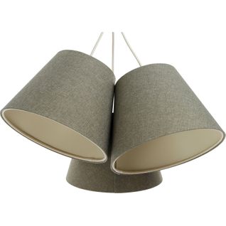 Suspension Boho Élégant Tissu Crème Ambiance Chaleureuse Salon