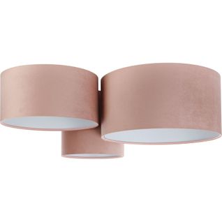 Plafonnier Enfant Tissu Rose Poudré Lumière Douce Chambre Fille