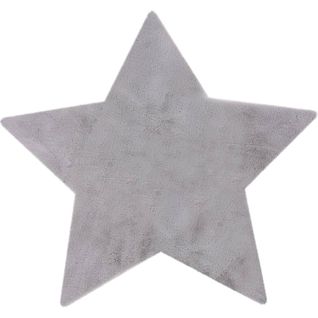 Tapis Enfant Étoile Gris Ultra Doux Effet Lapin