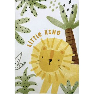 Tapis Enfant Lion Jaune Doux Lavable Antiallergie 230 X 160 Cm Jaune