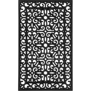 Tapis De Porte En Caoutchouc Noir Antidérapant Intérieur Extérieur