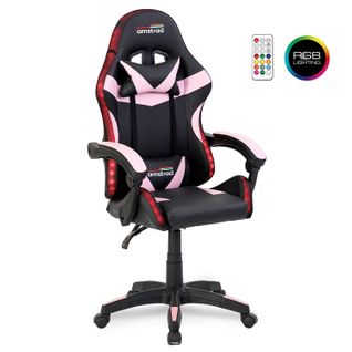 Ams-900-led-pink Fauteuil / Chaise De Bureau Gamer Noir Rose - Eclairage LED 366 Effets