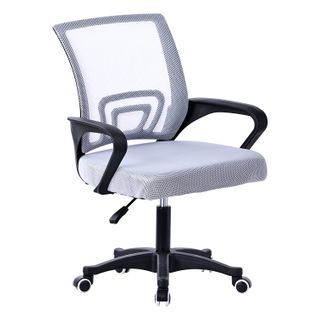 Chaise De Bureau Office-light-grey  Fauteuil Informatique - Coloris Gris Et Tissu Mesh