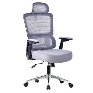 Chaise De Bureau Office-light-black  Fauteuil Informatique - Coloris Gris - Confort Et Ergonomique