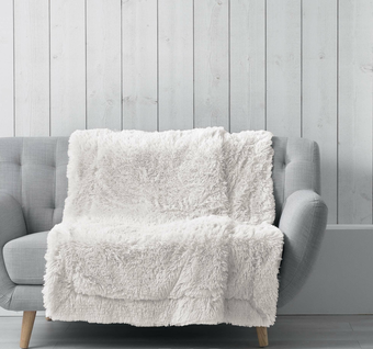 Plaid Couverture Imitation Fourrure Marilou Naturel