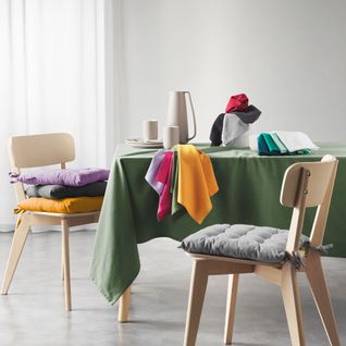 Nappe Rectangle Coton Recycle 140 X 240 Cm Grand Mistral Lilas