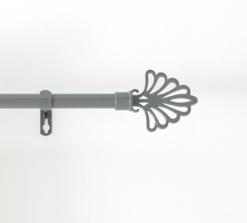 Kit De Tringle à Rideaux Feuille Fica Gris