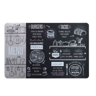 Set De Table Menu De Brasserie Argent