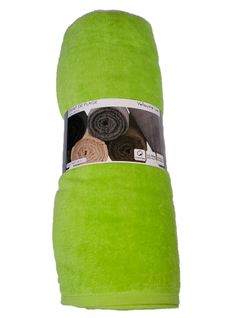 Serviette Drap De Plage Velours 100 X 180 Cm Uni Anis