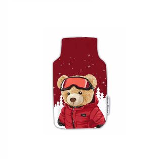 Housse De Bouillotte 21 X 34 Cm Petit Ours Au Ski
