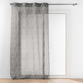 Rideau Voile Sable Pandore Noir 140 X 240 Cm