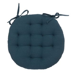 Galette De Chaise Ronde 38 Cm Bleu