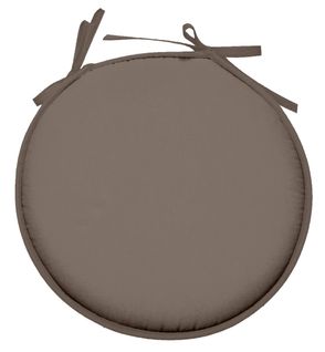 Galette De Chaise Ronde Unie Pop Color 40 Cm Taupe