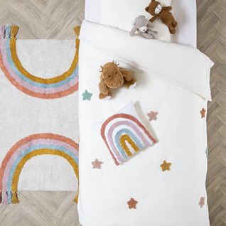Housse De Couette + 1 Taie Coton Lave 140 X 200 Cm Petites Etoiles