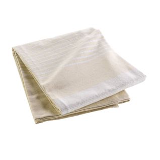 Couvre Lit Raye Et Tisse 240 X 260 Cm Adelle Beige