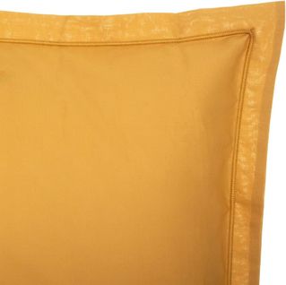 Taie D'oreiller 63 X 63 Cm Coton Jaune Ocre